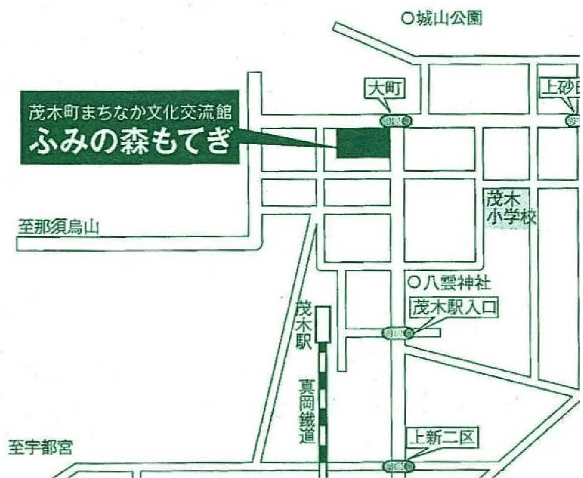 ふみの森もてぎ 周辺マップ